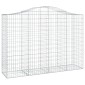 vidaXL Συρματοκιβώτια Τοξωτά 8 τεμ. 200x50x140/160 εκ. Γαλβαν. Ατσάλι