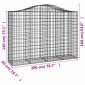 vidaXL Συρματοκιβώτια Τοξωτά 12 τεμ. 200x50x140/160 εκ. Γαλβαν. Ατσάλι