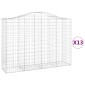vidaXL Συρματοκιβώτια Τοξωτά 13 τεμ. 200x50x140/160 εκ. Γαλβαν. Ατσάλι