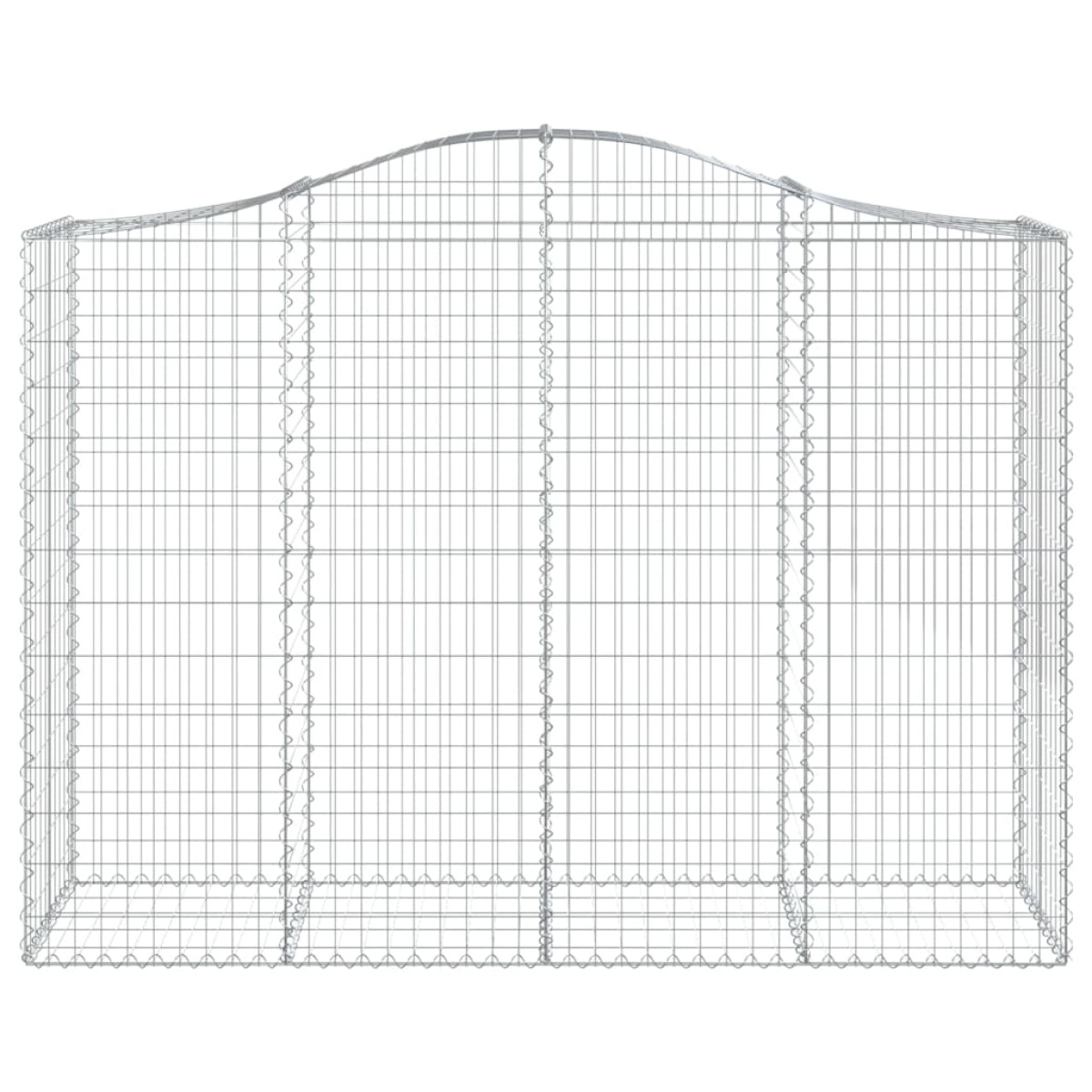 vidaXL Συρματοκιβώτια Τοξωτά 15 τεμ. 200x50x140/160 εκ. Γαλβαν. Ατσάλι