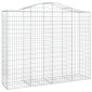 vidaXL Συρματοκιβώτια Τοξωτά 4 τεμ. 200x50x160/180 εκ. Γαλβαν. Ατσάλι