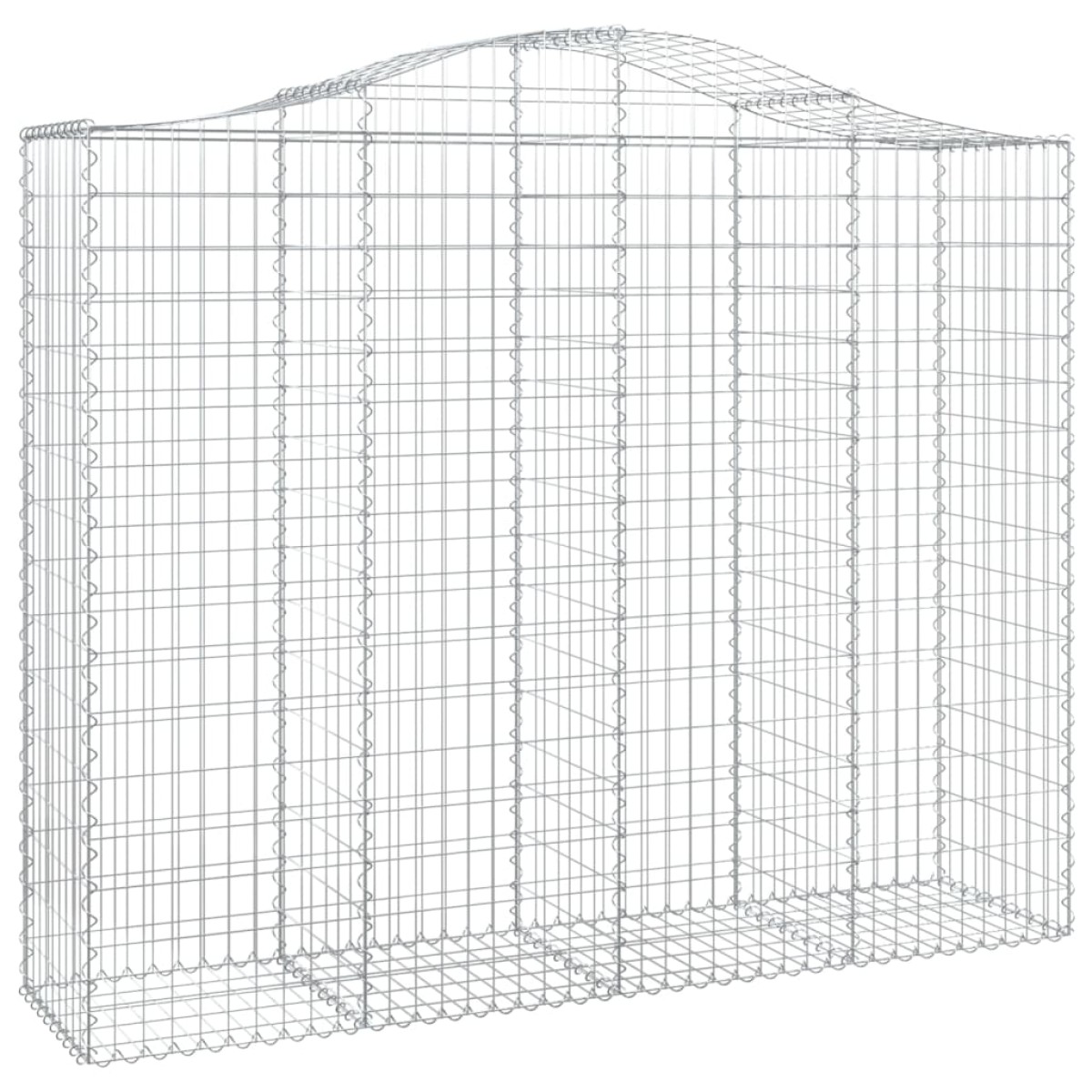 vidaXL Συρματοκιβώτια Τοξωτά 8 τεμ. 200x50x160/180 εκ. Γαλβαν. Ατσάλι