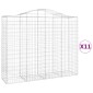 vidaXL Συρματοκιβώτια Τοξωτά 11 τεμ. 200x50x160/180 εκ. Γαλβαν. Ατσάλι