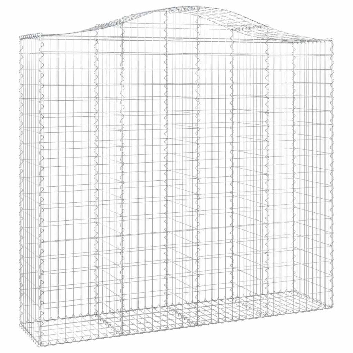 vidaXL Συρματοκιβώτια Τοξωτά 2 τεμ. 200x50x180/200 εκ. Γαλβαν. Ατσάλι