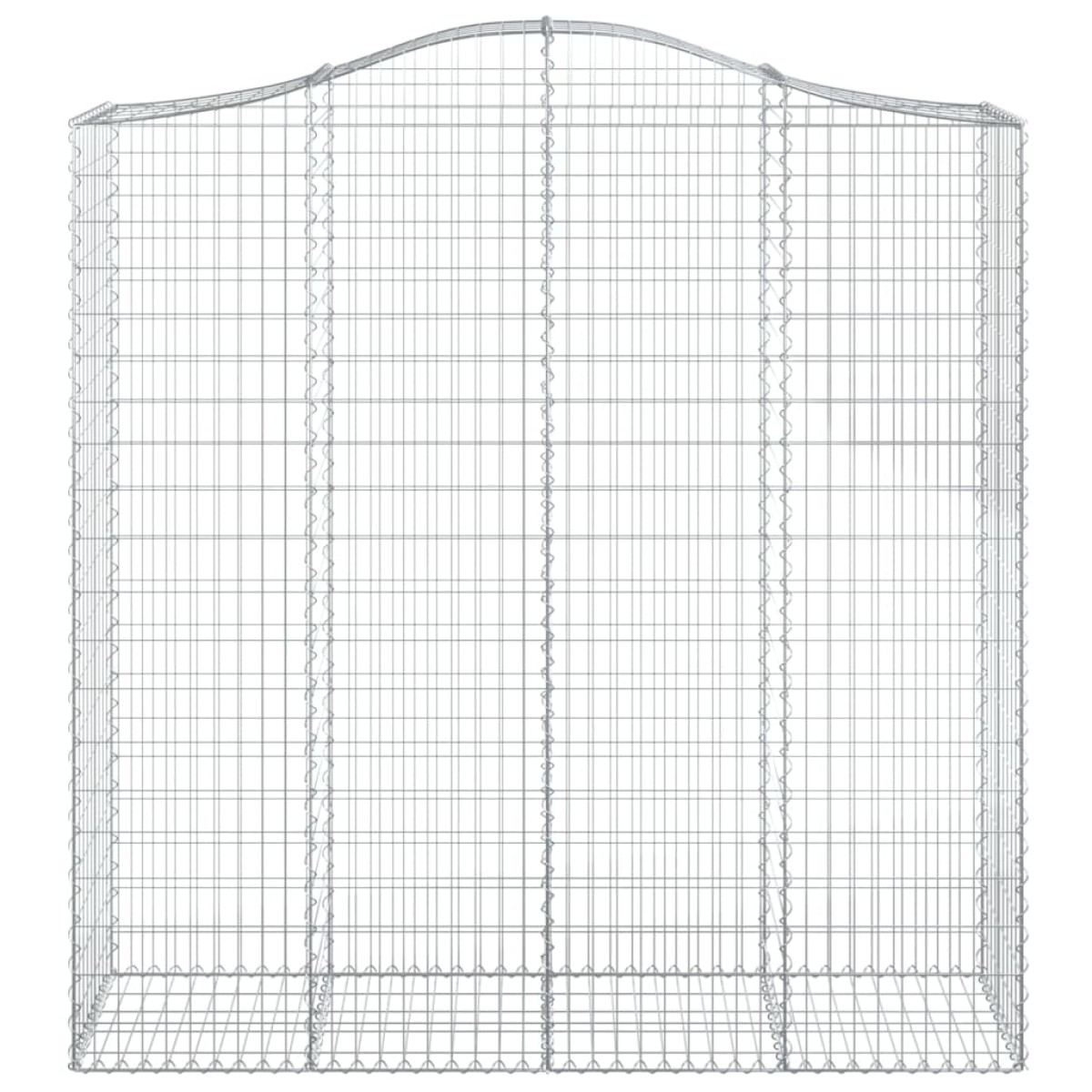 vidaXL Συρματοκιβώτια Τοξωτά 4 τεμ. 200x50x200/220 εκ. Γαλβαν. Ατσάλι