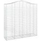 vidaXL Συρματοκιβώτια Τοξωτά 5 τεμ. 200x50x200/220 εκ. Γαλβαν. Ατσάλι