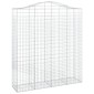 vidaXL Συρματοκιβώτια Τοξωτά 3 τεμ. 200x50x220/240 εκ. Γαλβαν. Ατσάλι