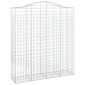 vidaXL Συρματοκιβώτια Τοξωτά 4 τεμ. 200x50x220/240 εκ. Γαλβαν. Ατσάλι