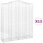 vidaXL Συρματοκιβώτια Τοξωτά 13 τεμ. 200x50x220/240 εκ. Γαλβαν. Ατσάλι