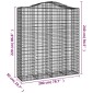 vidaXL Συρματοκιβώτια Τοξωτά 13 τεμ. 200x50x220/240 εκ. Γαλβαν. Ατσάλι