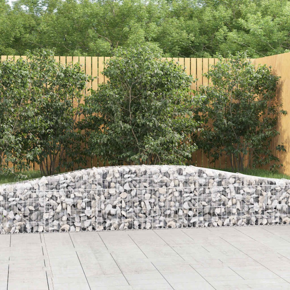 vidaXL Συρματοκιβώτια Τοξωτά 3 τεμ. 400x30x40/60 εκ. Γαλβαν. Ατσάλι