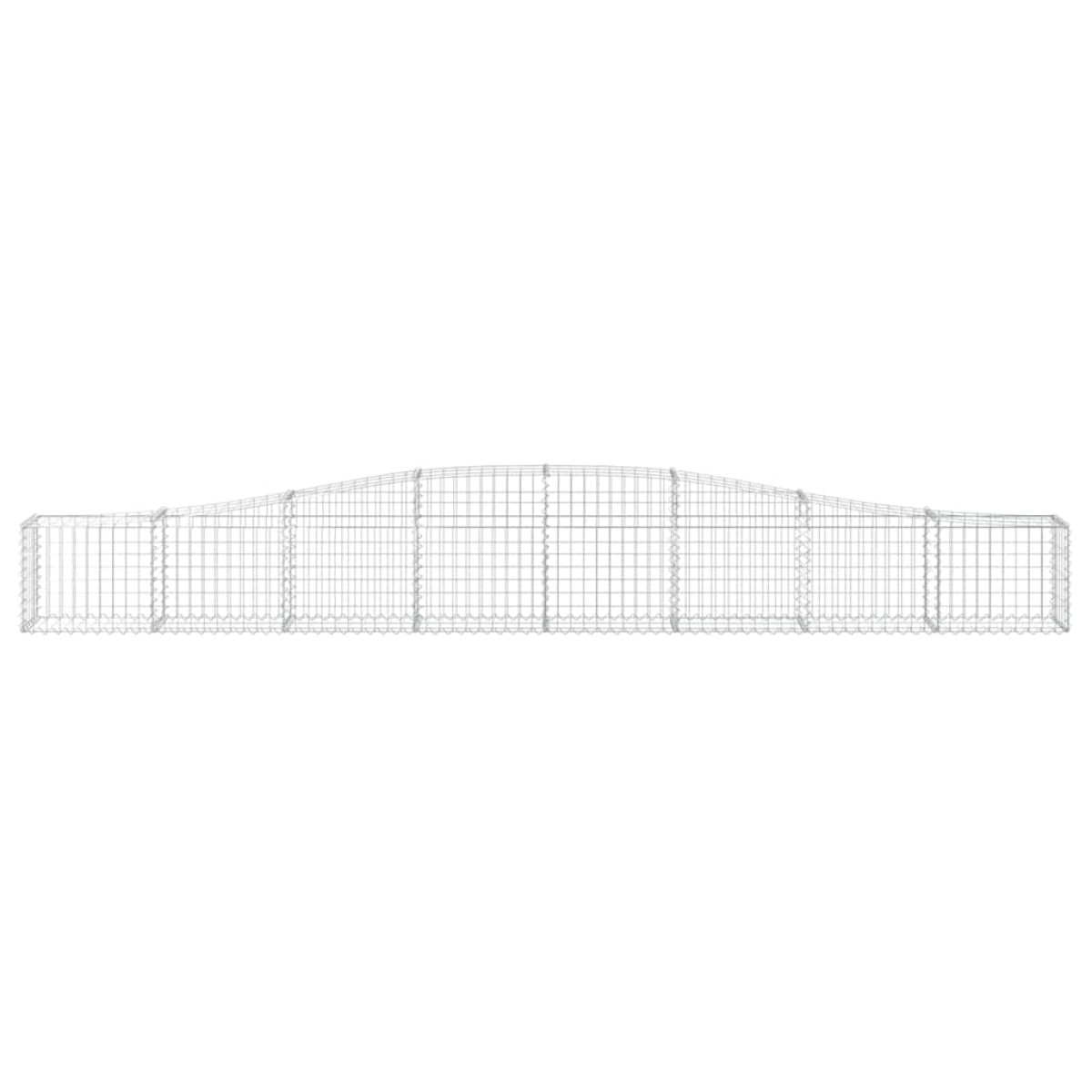 vidaXL Συρματοκιβώτια Τοξωτά 3 τεμ. 400x30x40/60 εκ. Γαλβαν. Ατσάλι