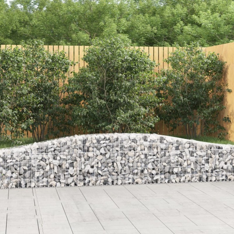 vidaXL Συρματοκιβώτια Τοξωτά 4 τεμ. 400x30x40/60 εκ. Γαλβαν. Ατσάλι