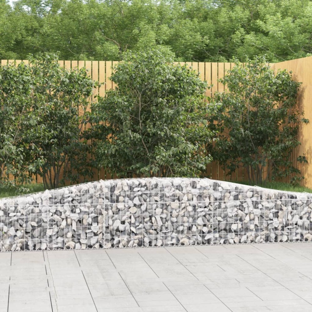 vidaXL Συρματοκιβώτια Τοξωτά 6 τεμ. 400x30x40/60 εκ. Γαλβαν. Ατσάλι