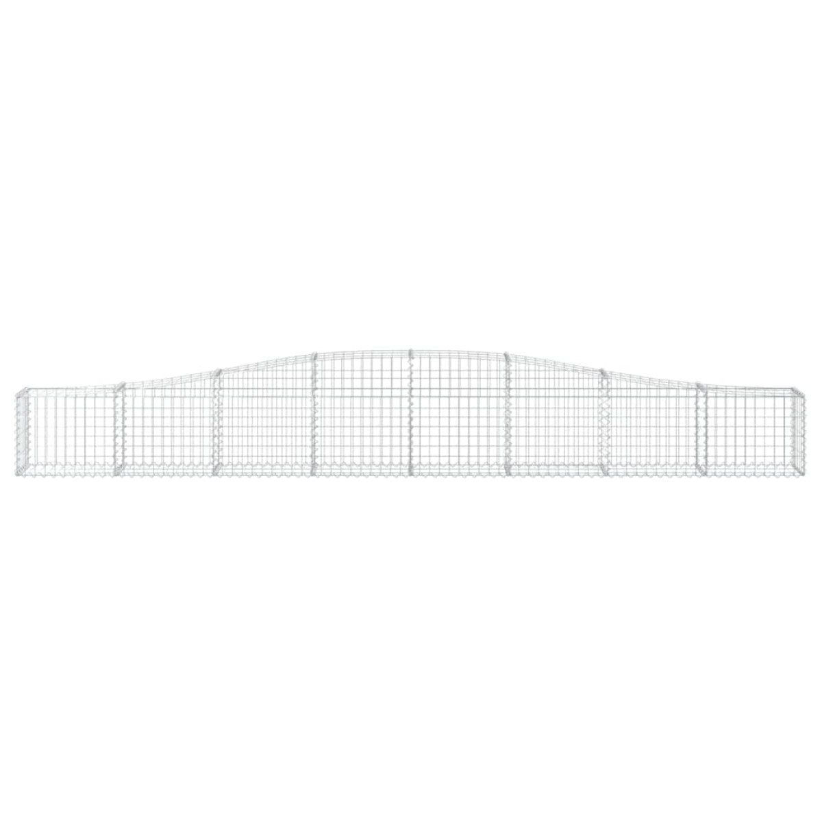 vidaXL Συρματοκιβώτια Τοξωτά 7 τεμ. 400x30x40/60 εκ. Γαλβαν. Ατσάλι