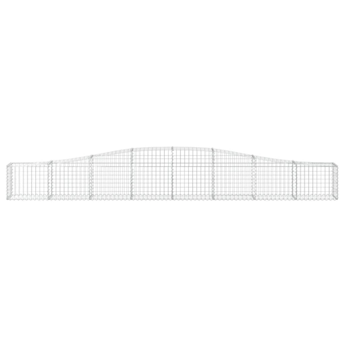 vidaXL Συρματοκιβώτια Τοξωτά 8 τεμ. 400x30x40/60 εκ. Γαλβαν. Ατσάλι