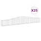 vidaXL Συρματοκιβώτια Τοξωτά 25 τεμ. 400x30x40/60 εκ. Γαλβαν. Ατσάλι