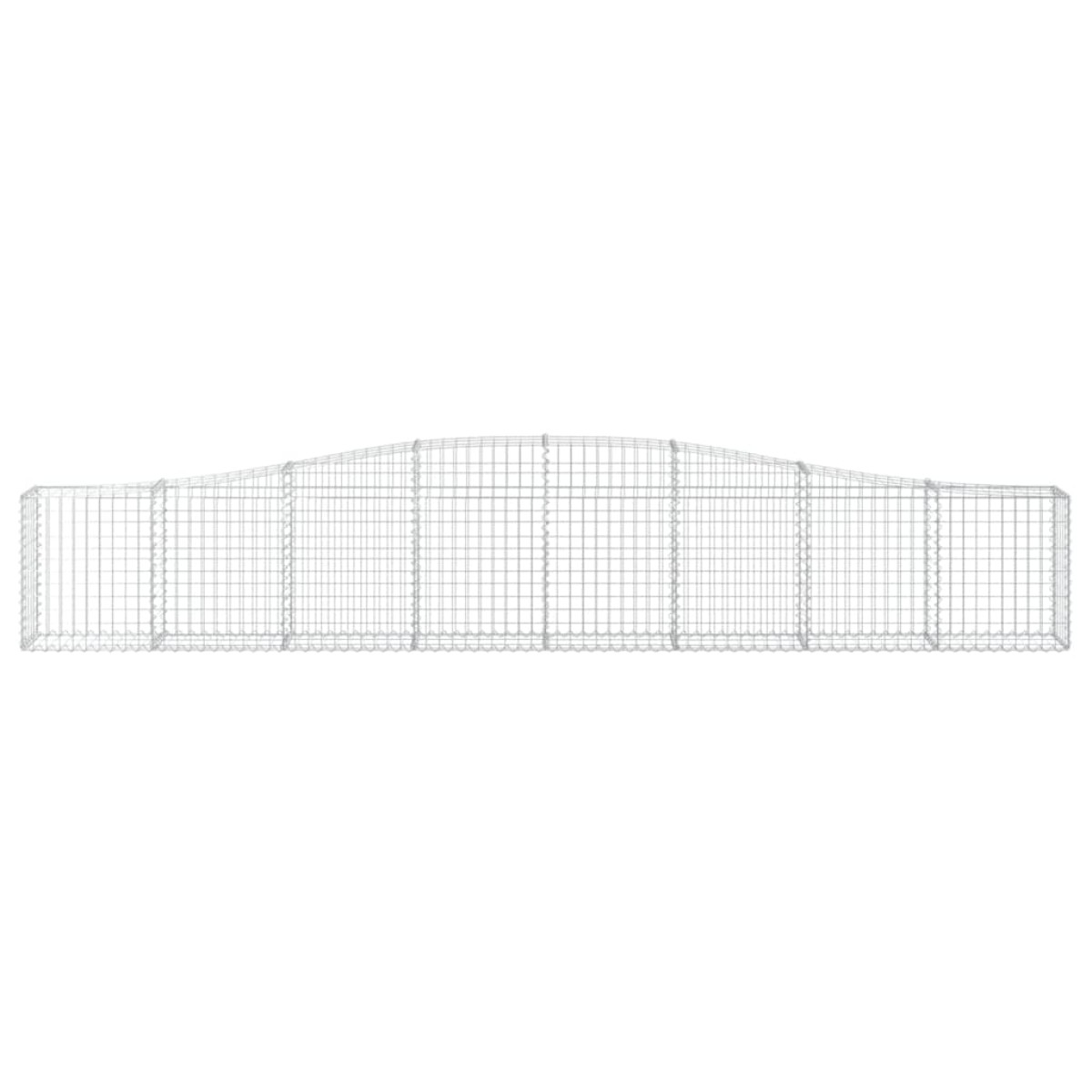 vidaXL Συρματοκιβώτια Τοξωτά 2 τεμ. 400x30x60/80 εκ. Γαλβαν. Ατσάλι