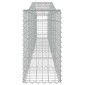 vidaXL Συρματοκιβώτια Τοξωτά 3 τεμ. 400x30x60/80 εκ. Γαλβαν. Ατσάλι