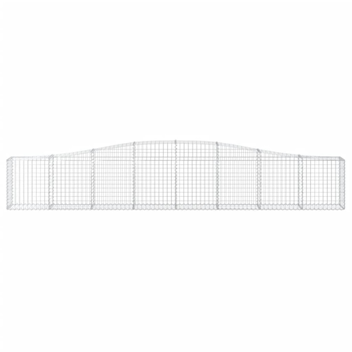 vidaXL Συρματοκιβώτια Τοξωτά 5 τεμ. 400x30x60/80 εκ. Γαλβαν. Ατσάλι
