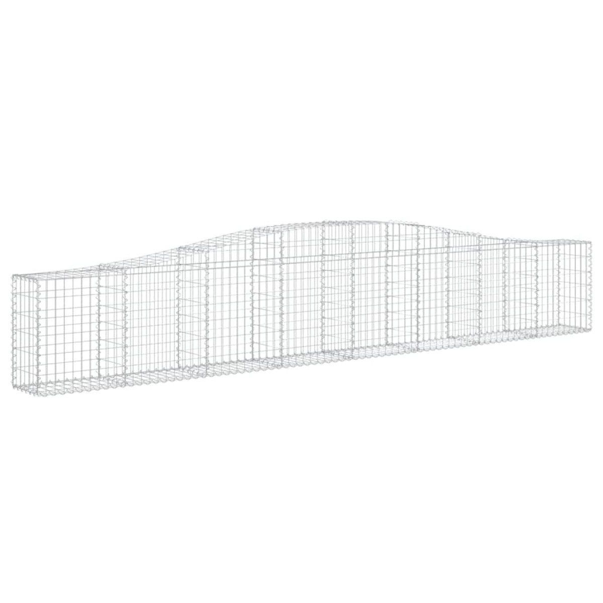 vidaXL Συρματοκιβώτια Τοξωτά 7 τεμ. 400x30x60/80 εκ. Γαλβαν. Ατσάλι