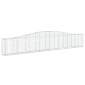 vidaXL Συρματοκιβώτια Τοξωτά 7 τεμ. 400x30x60/80 εκ. Γαλβαν. Ατσάλι