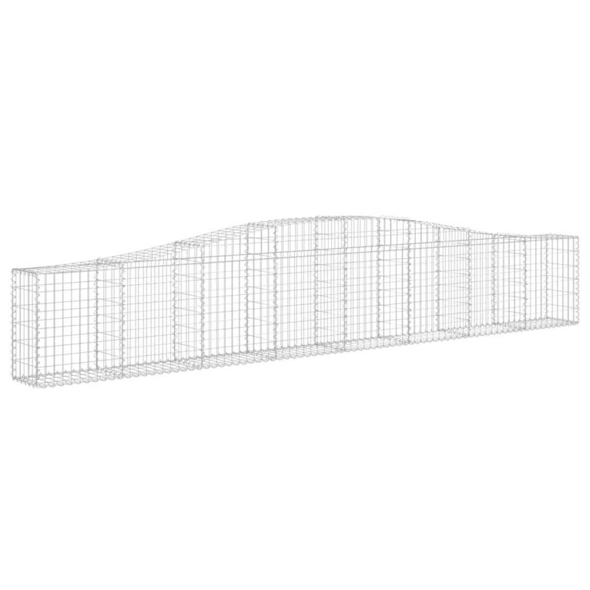 vidaXL Συρματοκιβώτια Τοξωτά 9 τεμ. 400x30x60/80 εκ. Γαλβαν. Ατσάλι