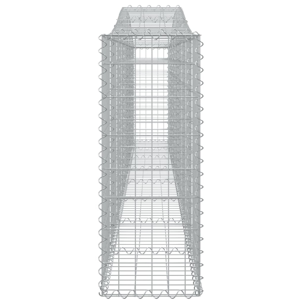vidaXL Συρματοκιβώτια Τοξωτά 2 τεμ. 400x30x80/100 εκ. Γαλβαν. Ατσάλι