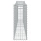 vidaXL Συρματοκιβώτια Τοξωτά 2 τεμ. 400x30x80/100 εκ. Γαλβαν. Ατσάλι