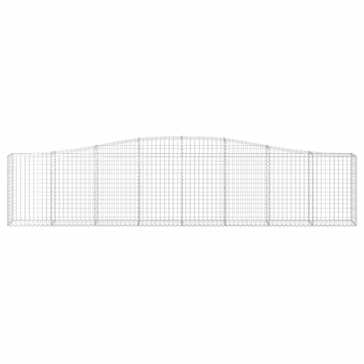 vidaXL Συρματοκιβώτια Τοξωτά 3 τεμ. 400x30x80/100 εκ. Γαλβαν. Ατσάλι