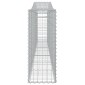 vidaXL Συρματοκιβώτια Τοξωτά 3 τεμ. 400x30x80/100 εκ. Γαλβαν. Ατσάλι