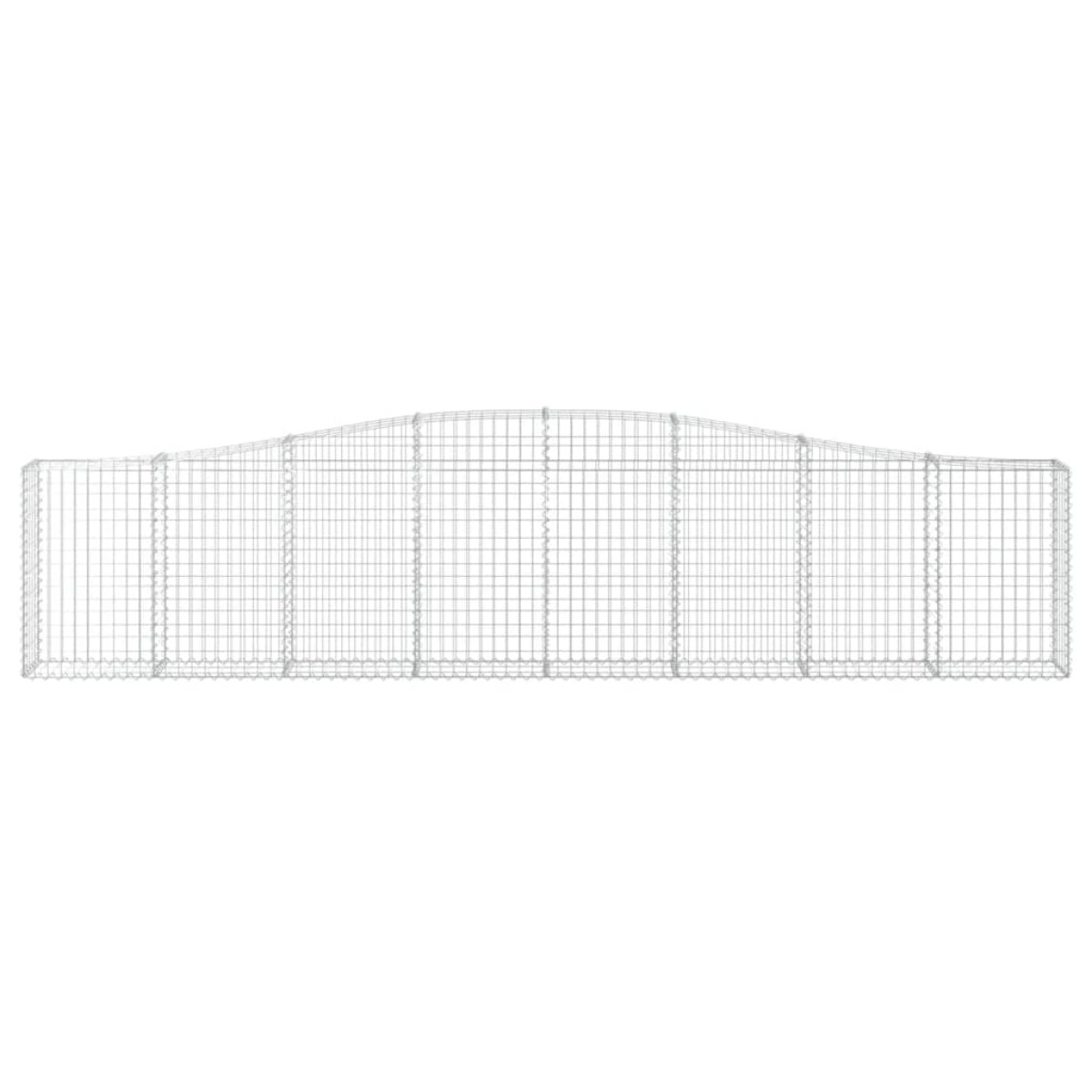 vidaXL Συρματοκιβώτια Τοξωτά 7 τεμ. 400x30x80/100 εκ. Γαλβαν. Ατσάλι