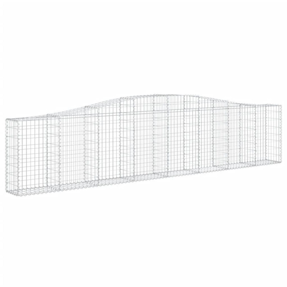 vidaXL Συρματοκιβώτια Τοξωτά 8 τεμ. 400x30x80/100 εκ. Γαλβαν. Ατσάλι