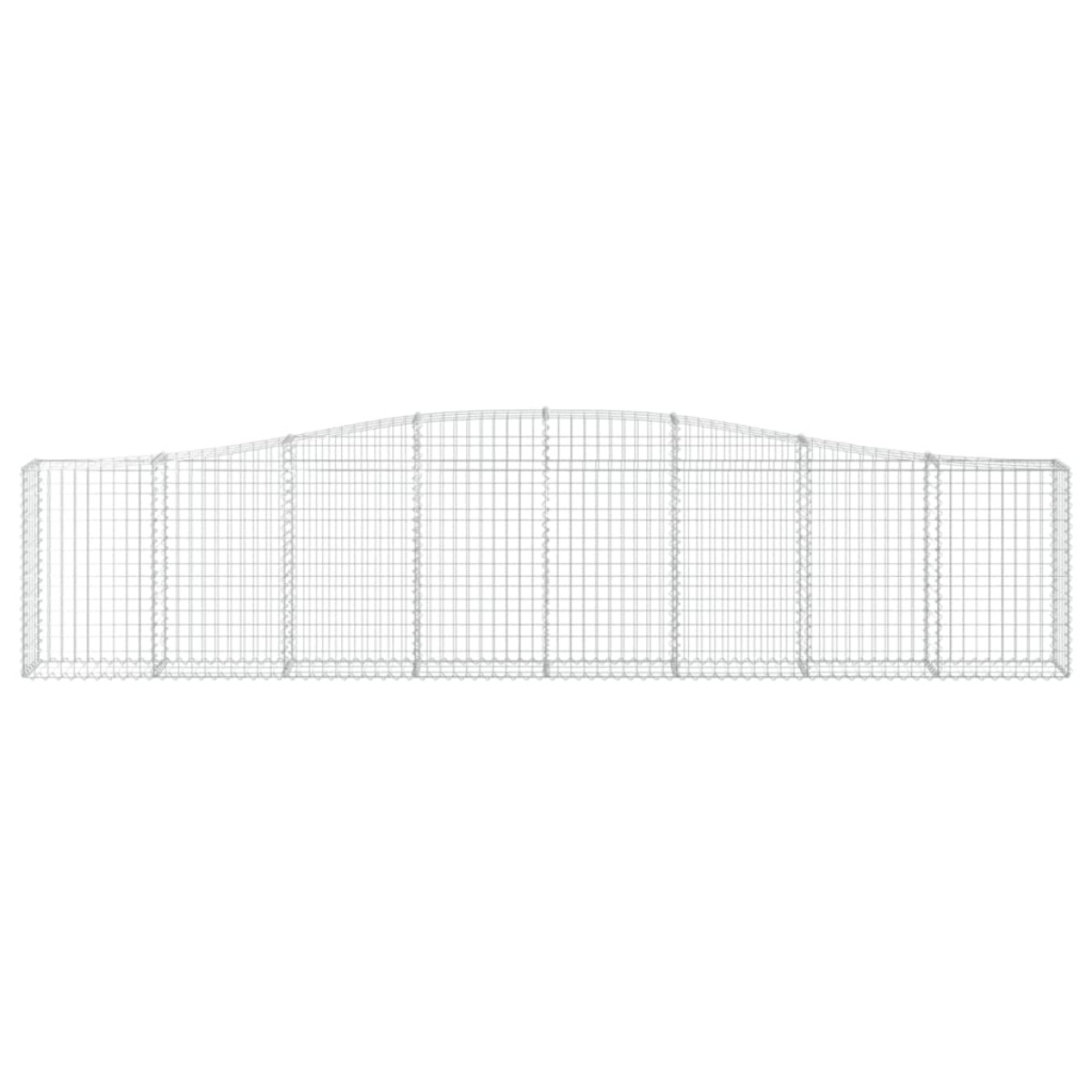 vidaXL Συρματοκιβώτια Τοξωτά 15 τεμ. 400x30x80/100 εκ. Γαλβαν. Ατσάλι