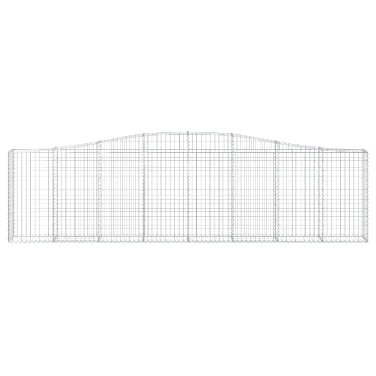 vidaXL Συρματοκιβώτια Τοξωτά 3 τεμ. 400x30x100/120 εκ. Γαλβαν. Ατσάλι