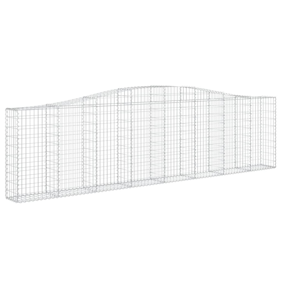vidaXL Συρματοκιβώτια Τοξωτά 7 τεμ. 400x30x100/120 εκ. Γαλβαν. Ατσάλι