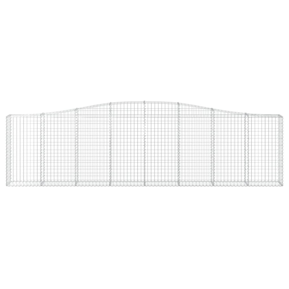 vidaXL Συρματοκιβώτια Τοξωτά 7 τεμ. 400x30x100/120 εκ. Γαλβαν. Ατσάλι
