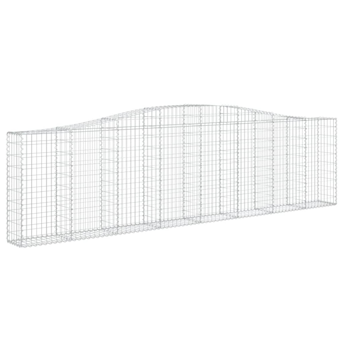 vidaXL Συρματοκιβώτια Τοξωτά 8 τεμ. 400x30x100/120 εκ. Γαλβαν. Ατσάλι