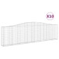 vidaXL Συρματοκιβώτια Τοξωτά 10 τεμ. 400x30x100/120 εκ. Γαλβαν. Ατσάλι