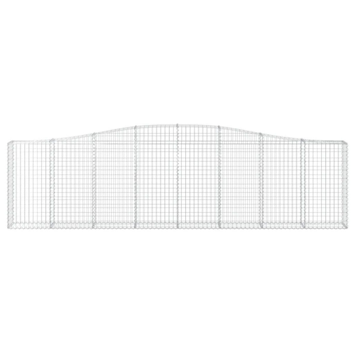 vidaXL Συρματοκιβώτια Τοξωτά 15 τεμ. 400x30x100/120 εκ. Γαλβαν. Ατσάλι