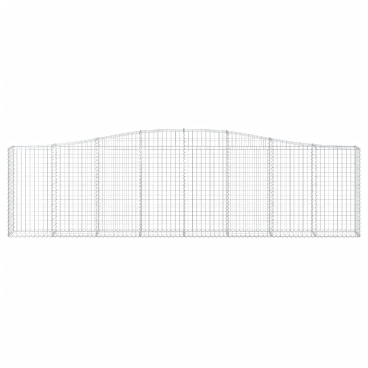 vidaXL Συρματοκιβώτια Τοξωτά 25 τεμ. 400x30x100/120 εκ. Γαλβαν. Ατσάλι
