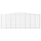 vidaXL Συρματοκιβώτια Τοξωτά 3 τεμ. 400x30x140/160 εκ. Γαλβαν. Ατσάλι