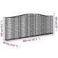 vidaXL Συρματοκιβώτια Τοξωτά 4 τεμ. 400x30x140/160 εκ. Γαλβαν. Ατσάλι