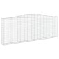 vidaXL Συρματοκιβώτια Τοξωτά 6 τεμ. 400x30x140/160 εκ. Γαλβαν. Ατσάλι