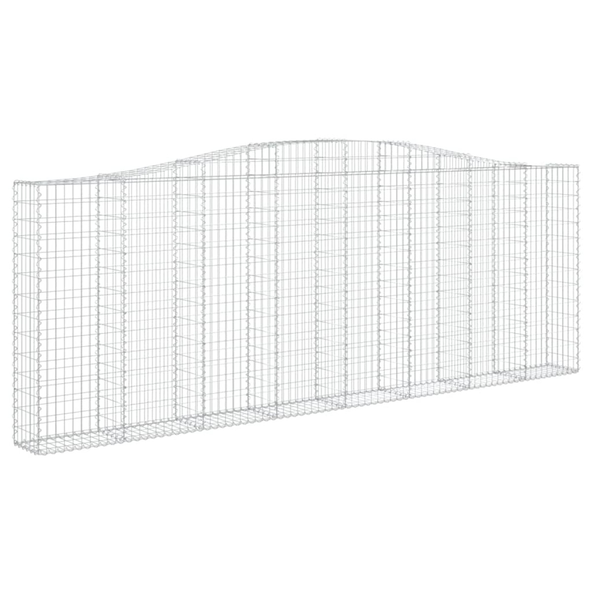 vidaXL Συρματοκιβώτια Τοξωτά 8 τεμ. 400x30x140/160 εκ. Γαλβαν. Ατσάλι