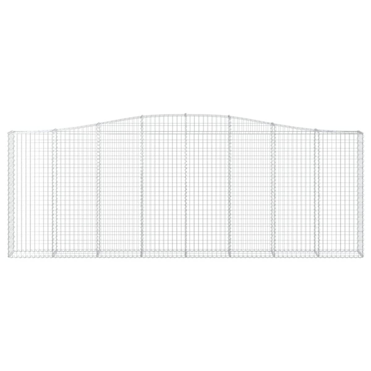 vidaXL Συρματοκιβώτια Τοξωτά 8 τεμ. 400x30x140/160 εκ. Γαλβαν. Ατσάλι