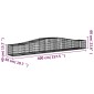 vidaXL Συρματοκιβώτια Τοξωτά 3 τεμ. 400x50x40/60 εκ. Γαλβαν. Ατσάλι