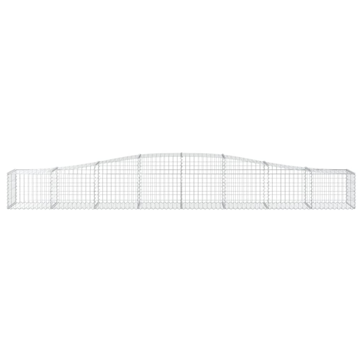 vidaXL Συρματοκιβώτια Τοξωτά 4 τεμ. 400x50x40/60 εκ. Γαλβαν. Ατσάλι