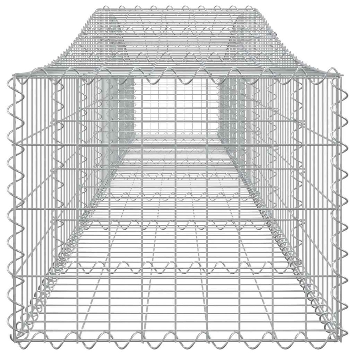 vidaXL Συρματοκιβώτια Τοξωτά 4 τεμ. 400x50x40/60 εκ. Γαλβαν. Ατσάλι