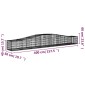 vidaXL Συρματοκιβώτια Τοξωτά 4 τεμ. 400x50x40/60 εκ. Γαλβαν. Ατσάλι